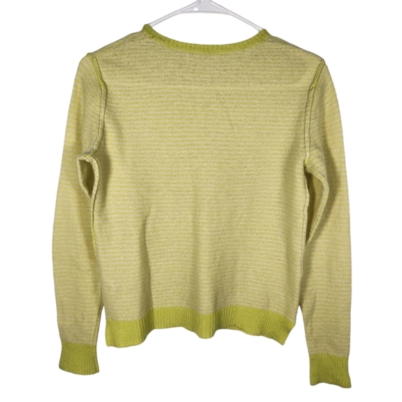 Rebecca Taylor Cashmere Neon Yellow Sweater XS Cozycore Fall Quiet luxury - Picture 2 of 7